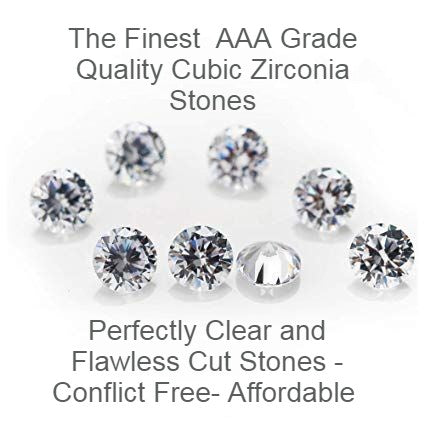 Sterling Silver Cascading Flower Pendant Set With Cubic Zirconia Stones