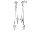 Load image into Gallery viewer, Sterling Silver Triangle Tip Drop Earringsdrop earrings - JOOLS By Jenny Brown