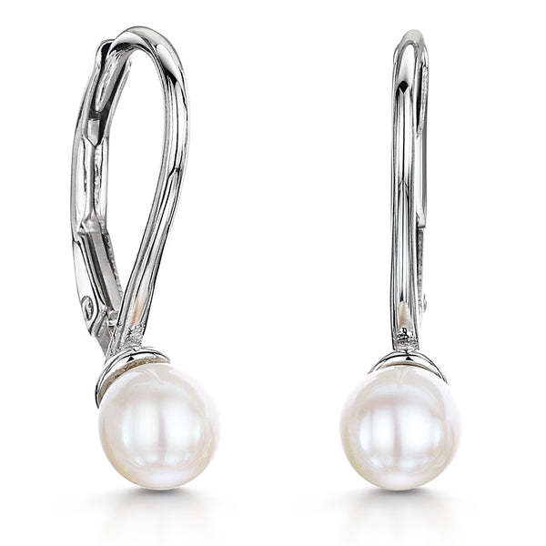 Sterling Silver Pearl French Hook Set Earrings- JOOLS by Jenny Brown