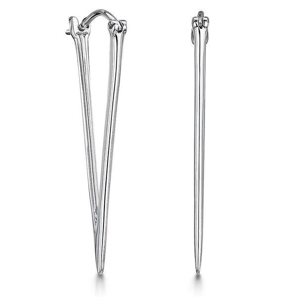 Sterling Silver Triangle Drop Earrings - JOOLS By Jenny Brown