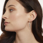 Load image into Gallery viewer, Sterling Silver Pull Through Diamond Tip Style Earrings - JOOLS By Jenny Brown