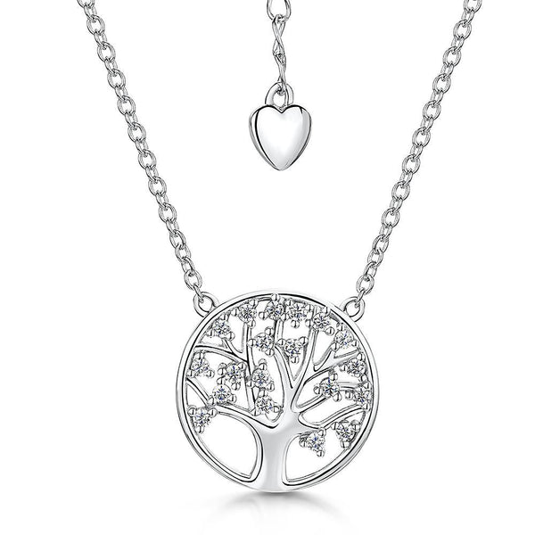 Sterling Silver Tree Of Life Fixed Chain Necklace- JOOLS By Jenny Brown