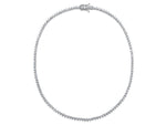 Load image into Gallery viewer, Sterling Silver 3.5mm Cubic Zirconia Tennis Necklace