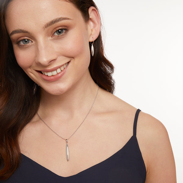 Sterling Silver Pod Drop Necklace On an 18-20 Inch Drop Chainnecklaces - JOOLS By Jenny Brown