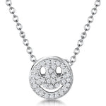 Load image into Gallery viewer, sterling-silver-smiley-round-face-pendant