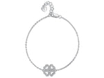 Load image into Gallery viewer, Sterling Silver Bracelet With Four Cubic Zirconia Hearts - JOOLS By Jenny Brown