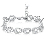 Load image into Gallery viewer, Sterling Silver Multi Circle And Cubic Zirconia Bracelet JOOLS by Jenny Brown