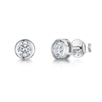 Load image into Gallery viewer, Sterling Silver Stud Cubic Zirconia EarringsEarrings - JOOLS By Jenny Brown