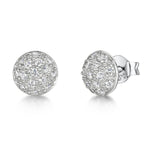 Load image into Gallery viewer, Sterling Silver Round Pave Set Stud Earring Set With With Cubic Zirconia StonesEarrings - JOOLS By Jenny Brown