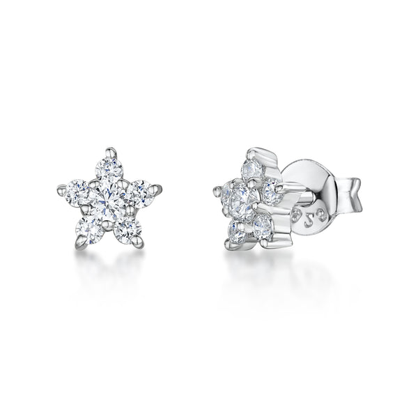 Sterling Silver Small Star Stud Earrings-JOOLS by Jenny Brown
