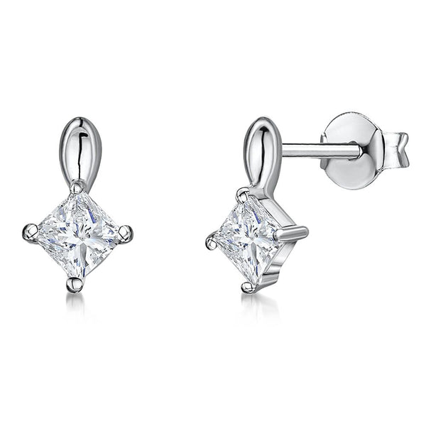 Sterling Silver Drop Stud Earrings - JOOLS By Jenny Brown