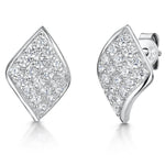 Load image into Gallery viewer, Sterling Silver Earrings Diamond Shaped With Cubic Zirconia- JOOLS By Jenny Brown