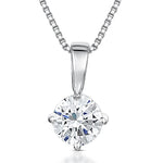 Load image into Gallery viewer, Sterling Silver Solitaire Pendant Brilliant Cut 1.3 Carat Solitaire White Cubic Zirconia Stone - JOOLS By Jenny Brown