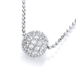 Load image into Gallery viewer, Sterling Silver Pave Ball Pendant JOOLS by Jenny Brown