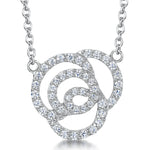 Load image into Gallery viewer, Sterling Silver Open Rose Necklace-JOOLS by Jenny Brown