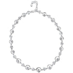 Load image into Gallery viewer, Sterling Silver Flower Drop Necklace Set With Cubic Zirconia StonesPendants - JOOLS By Jenny Brown