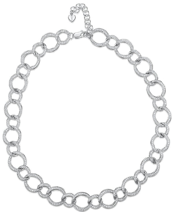 Sterling Silver Full Two Link Necklace - JOOLS By Jenny Brown