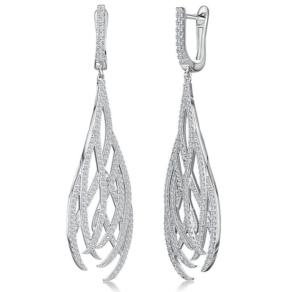 Sterling Silver Dangle Drop Earrings Filigree StyleEarrings - JOOLS By Jenny Brown