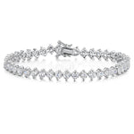 Load image into Gallery viewer, Sterling Silver Tennis Bracelet With 4mm Cubic Zirconias JOOLS by Jenny Brown
