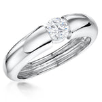 Load image into Gallery viewer, Sterling Silver Tension Set Solitaire Ring