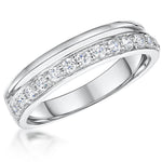 Load image into Gallery viewer, Sterling Silver Half Zirconia Ring