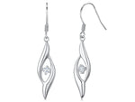 Load image into Gallery viewer, Sterling Silver Open Oval Twist Earrings