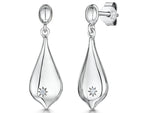 Load image into Gallery viewer, Sterling Silver Teardrop With Cubic Zirconia & Stud Bale