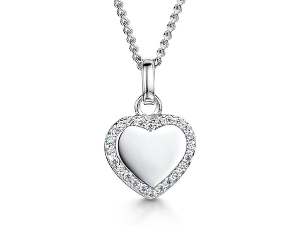 Sterling Silver Small Heart Pendant Tiffany Style-JOOLS by Jenny Brown