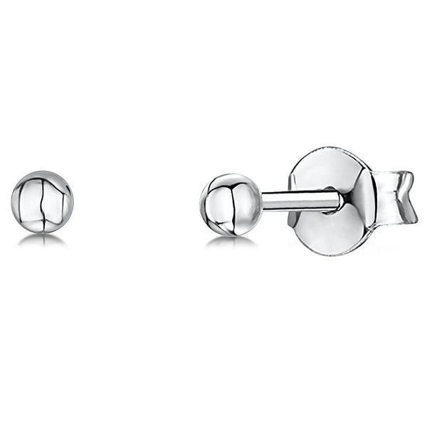 Sterling Silver 3 MM Hypoallergenic Ball Stud Earrings - JOOLS By Jenny Brown
