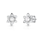 Load image into Gallery viewer, Sterling Silver Flower Studs Set With Pearl