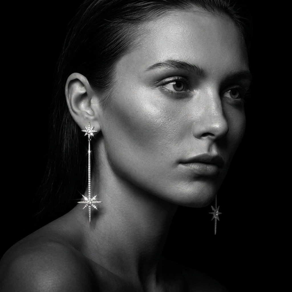 North Star Dramatic Drop Earrings