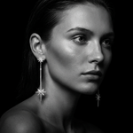 Load image into Gallery viewer, North Star Dramatic Drop Earrings
