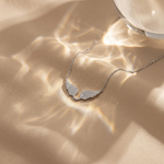 Load image into Gallery viewer, Sterling Silver Wide Angel Wings  Necklace - JOOLS By Jenny Brown
