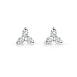 Load image into Gallery viewer, 3 Point Cubic Zirconia Stud Earrings
