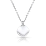 Load image into Gallery viewer, Polished Silver Square Pendant
