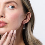 Load image into Gallery viewer, Sterling Silver Clover Hoop Earrings
