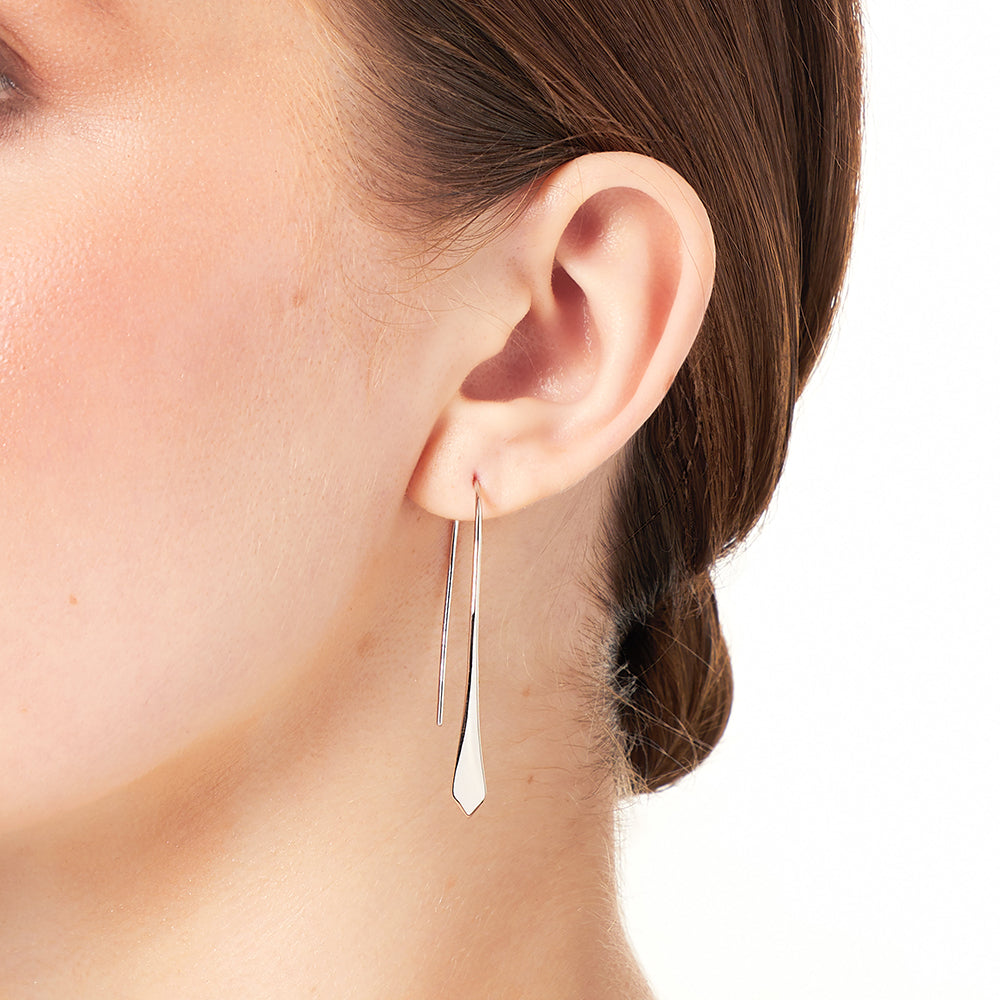 Sterling Silver  Pull Through Earrings - JOOLS By Jenny Brown