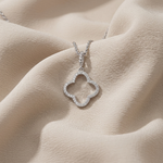 Load image into Gallery viewer, Sterling Silver Cubic Zirconia Clover Pendant - JOOLS By Jenny Brown
