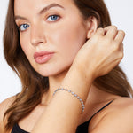 Load image into Gallery viewer, Sterling Silver And Cubic Zirconia 1.86 Carat Line Bracelet Rub Set-JOOLS by Jenny Brown
