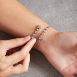 Load image into Gallery viewer, Sterling Silver  Rubover 1.86ct  Cubic Zirconia Bracelet
