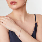 Load image into Gallery viewer, Sterling Silver Cubic Zirconia Tennis Line Bracelet With 2mm Stones
