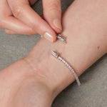 Load image into Gallery viewer, Sterling Silver 2.52ct Cubic Zirconia  Line Bracelet
