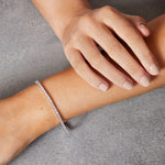 Load image into Gallery viewer, Sterling Silver Tennis Bracelet With Small Cubic Zirconias-JOOLS by Jenny Brown
