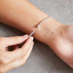 Load image into Gallery viewer, Sterling Silver Tennis Bracelet With Small Cubic Zirconias-JOOLS by Jenny Brown
