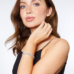 Load image into Gallery viewer, Sterling Silver 14 carat Double Row Tennis Bracelet-JOOLS by Jenny Brown
