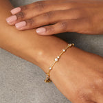 Load image into Gallery viewer, Yellow Gold Scattered Stones Bubble Bracelet-JOOLS by Jenny Brown
