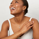 Load image into Gallery viewer, Yellow Gold Scattered Stones Bubble Bracelet-JOOLS by Jenny Brown
