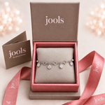Load image into Gallery viewer, Sterling Silver Nine Stone Clover Charm Bracelet
