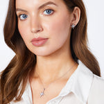 Load image into Gallery viewer, Sterling Silver Small  North Star Necklace With White Zirconia-JOOLS by Jenny Brown
