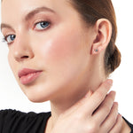 Load image into Gallery viewer, Sterling Silver Bubbly Heart Stud Earrings- JOOLS By Jenny Brown
